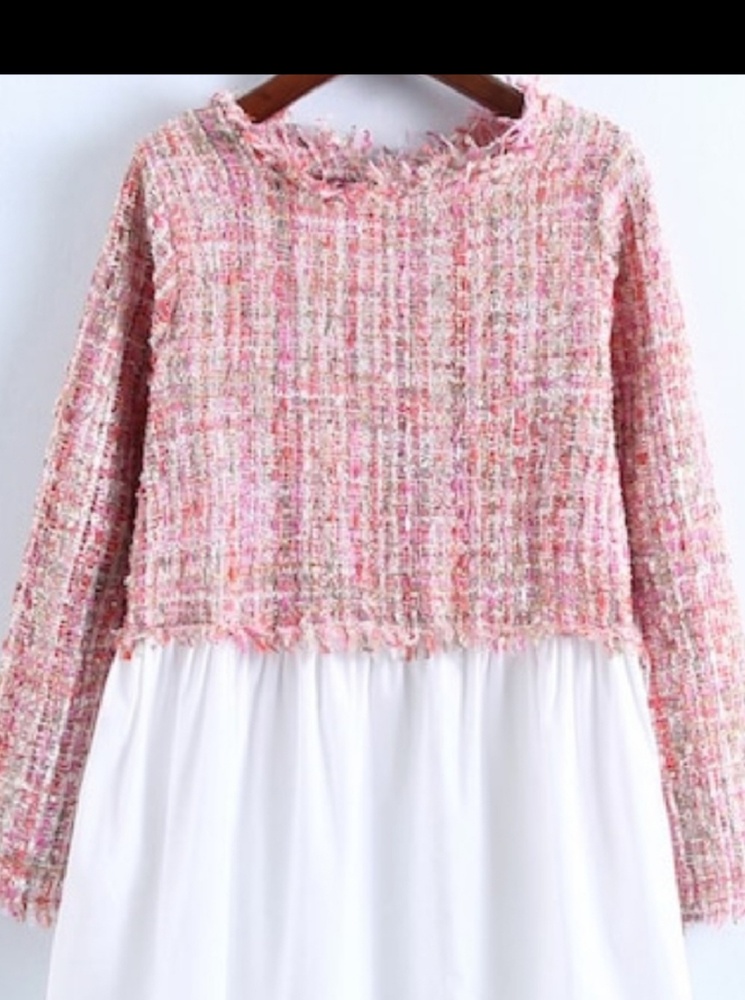 Tweed baby doll Top